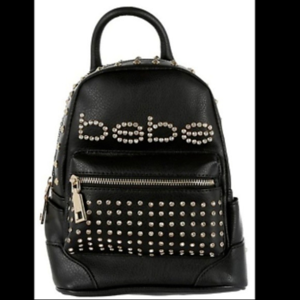 Small Bebe backpack with gold accessories